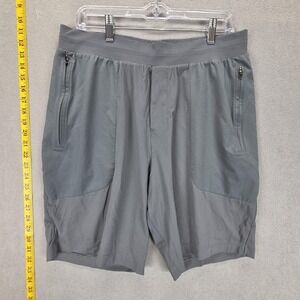 Lululemon Shorts Mens L Gray License To Train Drawstring Zip Pockets